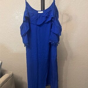 STYLUS Royal Blue Asymmetrical Dress